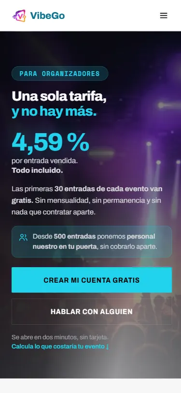 VibeGo en el celular
